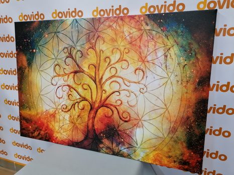 CANVAS PRINT TREE WITH FLOWER OF LIFE - OBRAZY STROMY ŽIVOTA - PICTURES