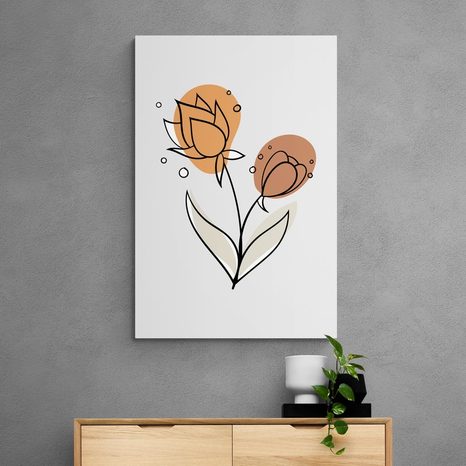 WANDBILD MINIMALISTISCHE BLUME NO3 - BILDER TULPE - BILDER