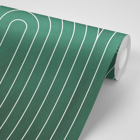 САМОЗАЛЕПВАЩ ТАПЕТ – ЗЕЛЕН МОДЕЛ ДЪГА MID-CENTURY - САМОЗАЛЕПВАЩИ ТАПЕТИ - ТАПЕТИ