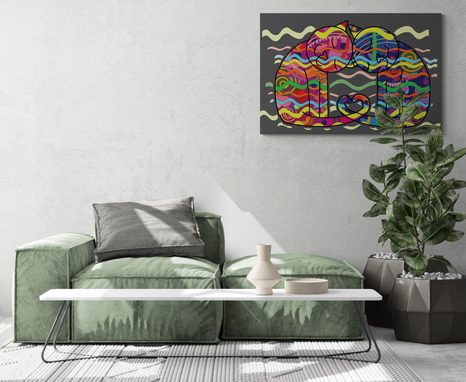 OBRAZ ZAMILOVANÉ KOČKY V POP ART STYLU - POP ART OBRAZY - OBRAZY