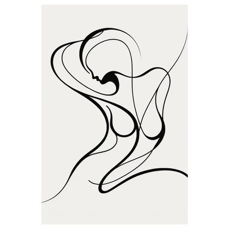 OBRAZ ABSTRAKTNÍ LINIE ŽENY - OBRAZY ŽENY - OBRAZY