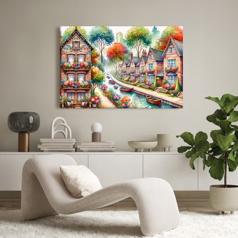 OBRAZ JARNÍ MĚSTEČKO - OBRAZY MĚSTA - OBRAZY