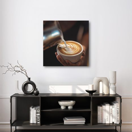 OBRAZ ELEGANCE KÁVY S PĚNOU - OBRAZY JÍDLA A NÁPOJE - OBRAZY