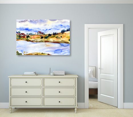 OBRAZ VESNIČKA U ŘEKY - OBRAZY PŘÍRODY A KRAJINY - OBRAZY