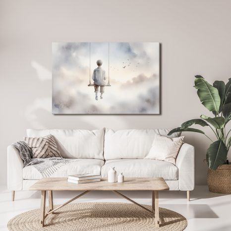 OBRAZ CHLAPEC NA HOUPAČCE - OBRAZY LIDÍ - OBRAZY