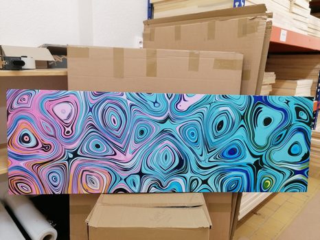 SLIKA USTVARJALNA TURKIZNA UMETNOST - ABSTRAKTNE SLIKE - SLIKE