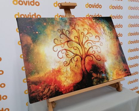 KÉP ÉLETFA BOLYGÓ ABSZTRAKT ELEMEKKEL - ÉLETFÁK KÉPEK - KÉPEK