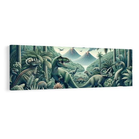 OBRAZ DIVOKÝ SVET DINOSAUROV - DETSKÉ OBRAZY ZVIERATKÁ - OBRAZY