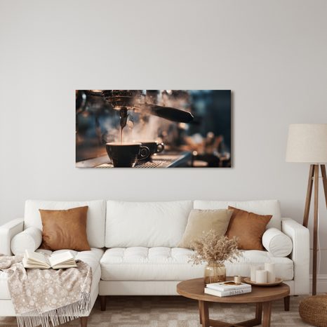 OBRAZ VOŇAVÁ KÁVA NA STOLE - OBRAZY JÍDLA A NÁPOJE - OBRAZY
