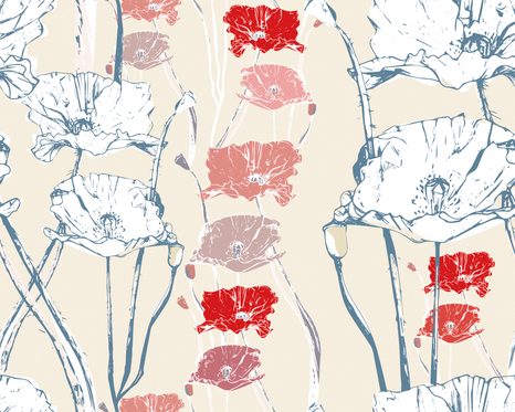 SAMOLEPILNA TAPETA LJUBEK POLJSKI MAK - SAMOLEPILNE TAPETE - TAPETE