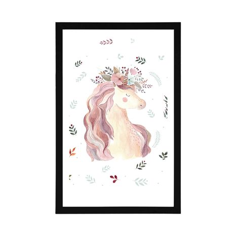 PLAKAT S PASPARTUJEM ČAROBNI SAMOROG - PRAVLJIČNA BITJA - PLAKATI