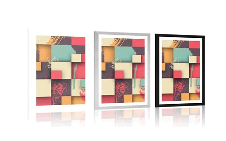 PLAGÁT S PASPARTOU ABSTRAKTNÁ TEXTÚRA - ABSTRAKTNÉ A VZOROVANÉ - PLAGÁTY