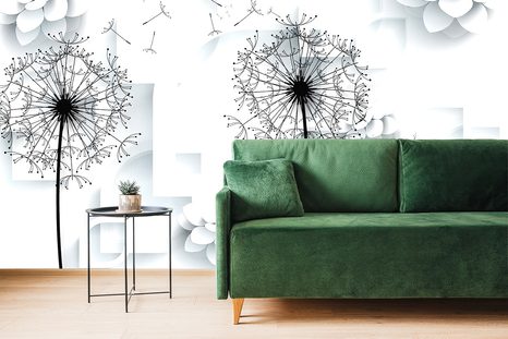 SAMOLEPÍCÍ TAPETA PAMPELIŠKA V MODERNÍM PROVEDENÍ - SAMOLEPÍCÍ TAPETY - TAPETY