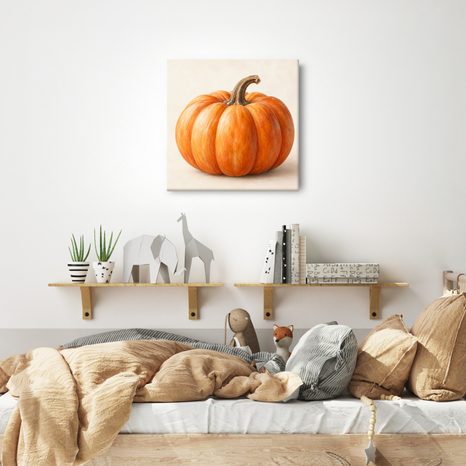 QUADRO SU TELA – ZUCCA AUTUNNALE MATURA - QUADRI HALLOWEEN E HORROR - STAMPE E QUADRI