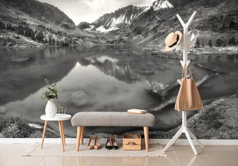 SAMOLEPÍCÍ FOTOTAPETA MAJESTÁTNÍ ČERNOBÍLÉ HORY - SAMOLEPÍCÍ TAPETY - TAPETY