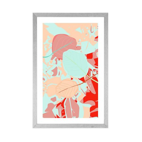 POSTER MIT PASSEPARTOUT BUNTE BLÄTTER - MOTIVE AUS UNSERER WERKSTATT - POSTER