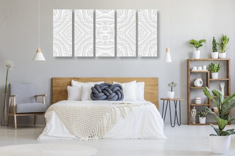 5-DIELNY OBRAZ S KALEIDOSKOPOVÝM VZOROM - ABSTRAKTNÉ OBRAZY - OBRAZY