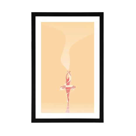 PLAKÁT S PASPARTOU BALETKA - MOTIVY Z NAŠÍ DÍLNY - PLAKÁTY