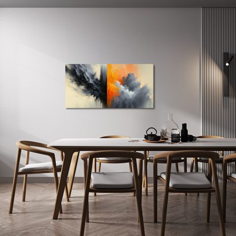 WANDBILD DYNAMISCHER KONTRAST DER ELEMENTE - WANDBILDER ABSTRAKTE FORMEN - BILDER