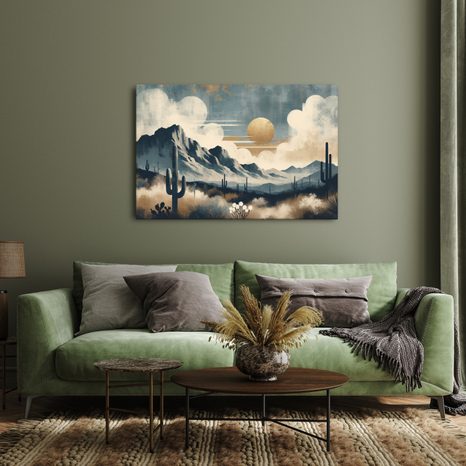 OBRAZ POUŠTNÍ KRAJINA S KAKTUSY - OBRAZY PŘÍRODY A KRAJINY - OBRAZY