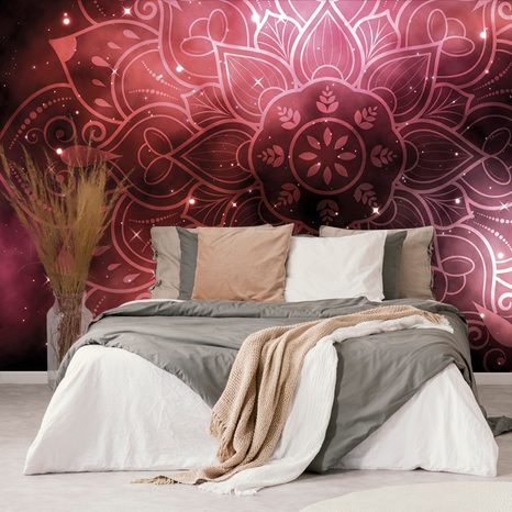 SELF ADHESIVE WALLPAPER MANDALA WITH A GALACTIC BACKGROUND - SELF-ADHESIVE WALLPAPERS - WALLPAPERS