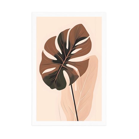 POSTER ABSTRAKTE BOTANISCHE FORMEN MONSTERA - ABSTRAKTE FORMEN - POSTER