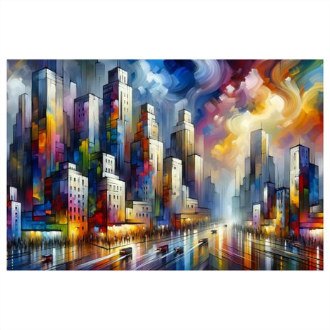 OBRAZ BAREVNÉ MĚSTO - OBRAZY MĚSTA - OBRAZY