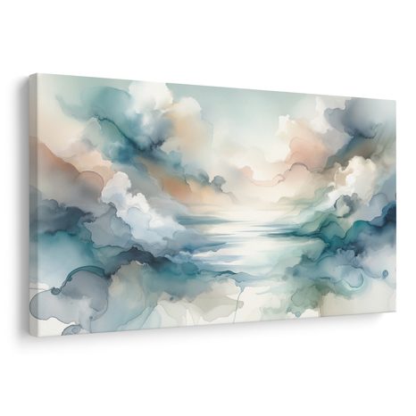 WANDBILD AQUARELL-DÄMMERUNG - WANDBILDER ABSTRAKTE FORMEN - BILDER