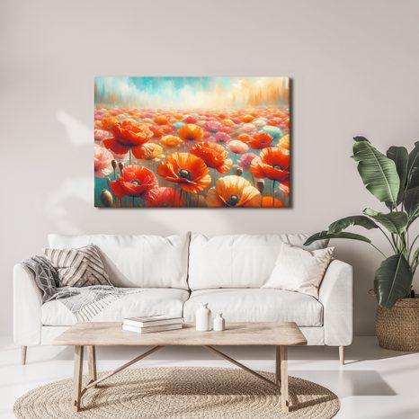 WANDBILD MOHNFELD - WANDBILDER FELDER UND WIESEN - BILDER