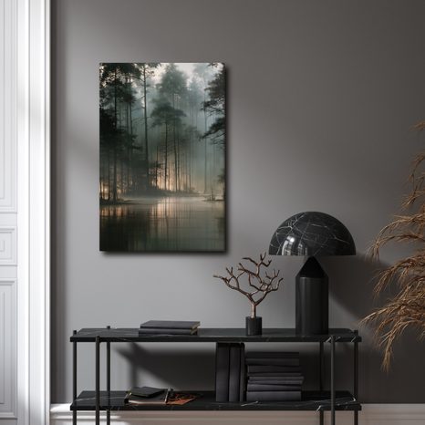 CANVASTAVLA TYST TALLSKOG I DIS - TAVLOR MED SKOG - TAVLOR
