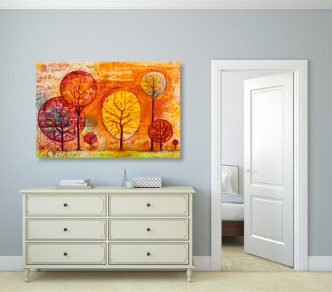 OBRAZ DRZEWA W JESIENNYCH KOLORACH - OBRAZY PRZYRODY I KRAJOBRAZY - OBRAZY
