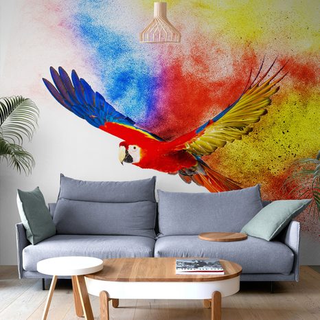 SELF ADHESIVE WALLPAPER PARROT FLIGHT - SELF-ADHESIVE WALLPAPERS - WALLPAPERS