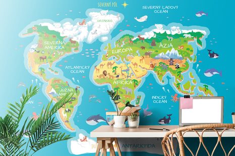 SELBSTKLEBENDE TAPETE KINDERKARTE MIT SLOWAKISCHEN BEZEICHNUNGEN - SELBSTKLEBENDE TAPETEN - TAPETEN