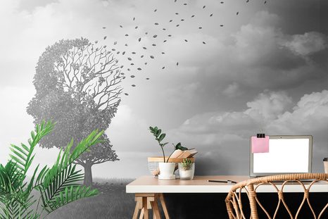 SAMOLEPÍCÍ TAPETA STROM V PODOBĚ OBLIČEJE - SAMOLEPÍCÍ TAPETY - TAPETY