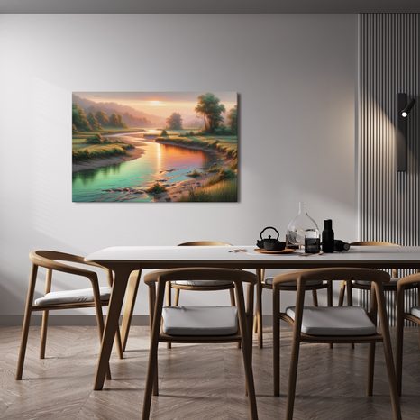 OBRAZ ŘEKA V PODVEČER - OBRAZY - TOTÁLNÍ VÝPRODEJ 🔥
