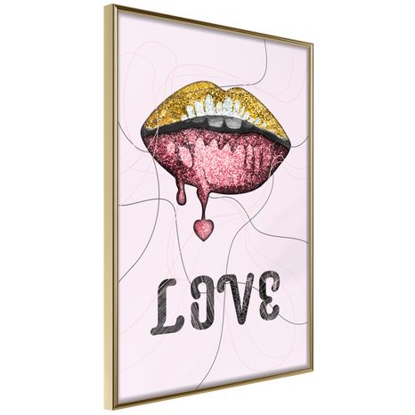 POSTER - LIP GLOSS AND LOVE - LOVE - POSTERE
