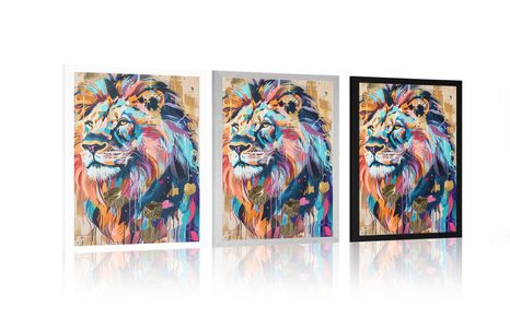 PLAKAT LAVA POPUT SLIKE NA PLATNU - LAVOVI I TIGROVI - PLAKATI