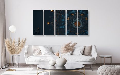 5-RÉSZES KÉP VAGÁNY MANDALA - FENG SHUI KÉPEK - KÉPEK