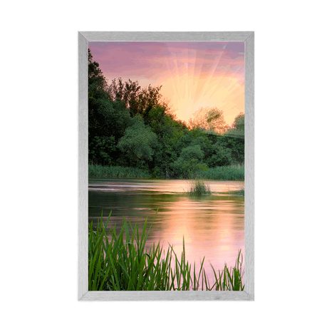 AFFICHE – LEVER DE SOLEIL AU BORD DE LA RIVIÈRE - NATURE - AFFICHES