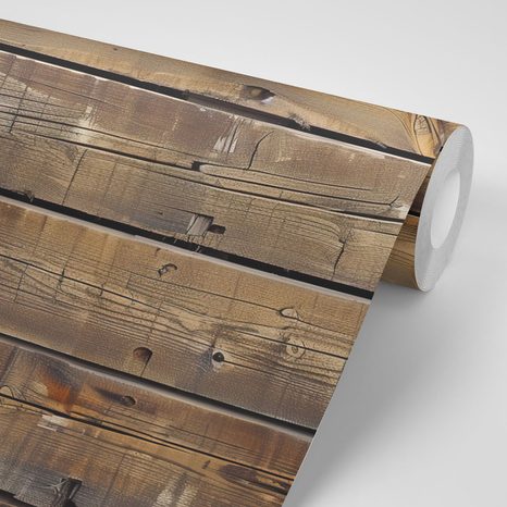 CARTA DA PARATI – IMITAZIONE LEGNO MODERNO IN MARRONE - CARTA DA PARATI - 🔥 SVENDITA TOTALE