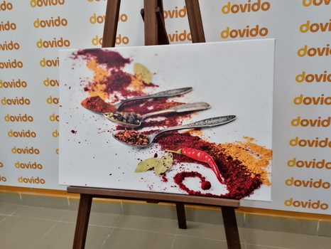 WANDBILD AROMATISCHE GEWÜRZMISCHUNG - BILDER VON ESSEN UND GETRÄNKEN - BILDER