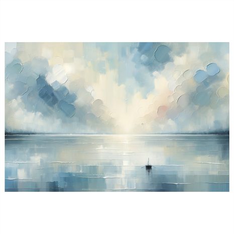 OBRAZ TICHO MODRÉ HLADINY - OBRAZY MOŘE A PLÁŽ - OBRAZY