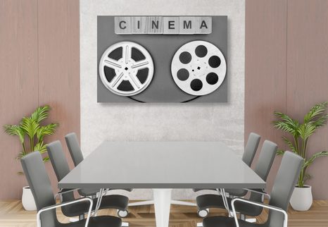 OBRAZ FILMOVÁ PÁSKA V ČERNOBÍLÉM PROVEDENÍ - ČERNOBÍLÉ OBRAZY - OBRAZY