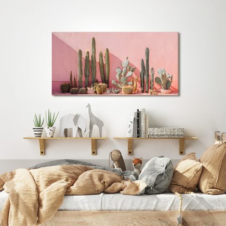 WANDBILD MODERNE KAKTEENGARTEN - BOTANISCHE BILDER - BILDER