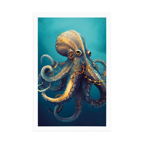 POSZTER KÉK-ARANY POLIP. - ÁLLATVILÁG URALKODÓI - POSZTEREK