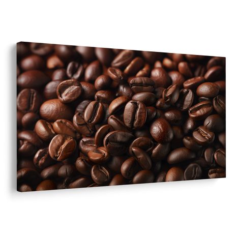 WANDBILD KAFFEEBOHNEN IM DETAIL - BILDER VON ESSEN UND GETRÄNKEN - BILDER