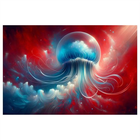 WANDBILD QUALLE IM ROTEN MEER - WANDBILDER UNTERWASSERWELT - BILDER