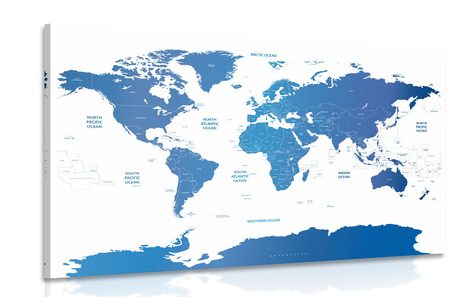 OBRAZ MAPA ŚWIATA Z POSZCZEGÓLNYMI KRAJAMI - OBRAZY MAPY - OBRAZY