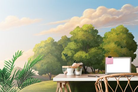 SAMOLEPÍCÍ TAPETA ZELENÁ KRAJINKA - SAMOLEPÍCÍ TAPETY - TAPETY