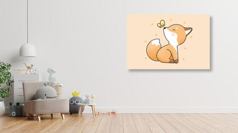 OBRAZ ZVĚDAVÁ LIŠTIČKA - DĚTSKÉ OBRAZY - OBRAZY